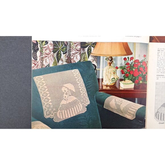 Vintage Crinoline Lady Crochet Pattern Booklet 262 From 1949 Clark's Coats Skirt - Picture 5 of 7